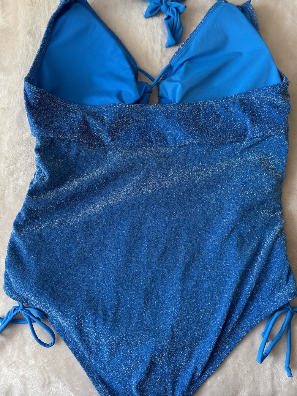 Sparkle Loop Strap Ruched On Piece - Picture 8 of 11